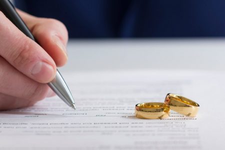 Rings on Divorce Paperwork